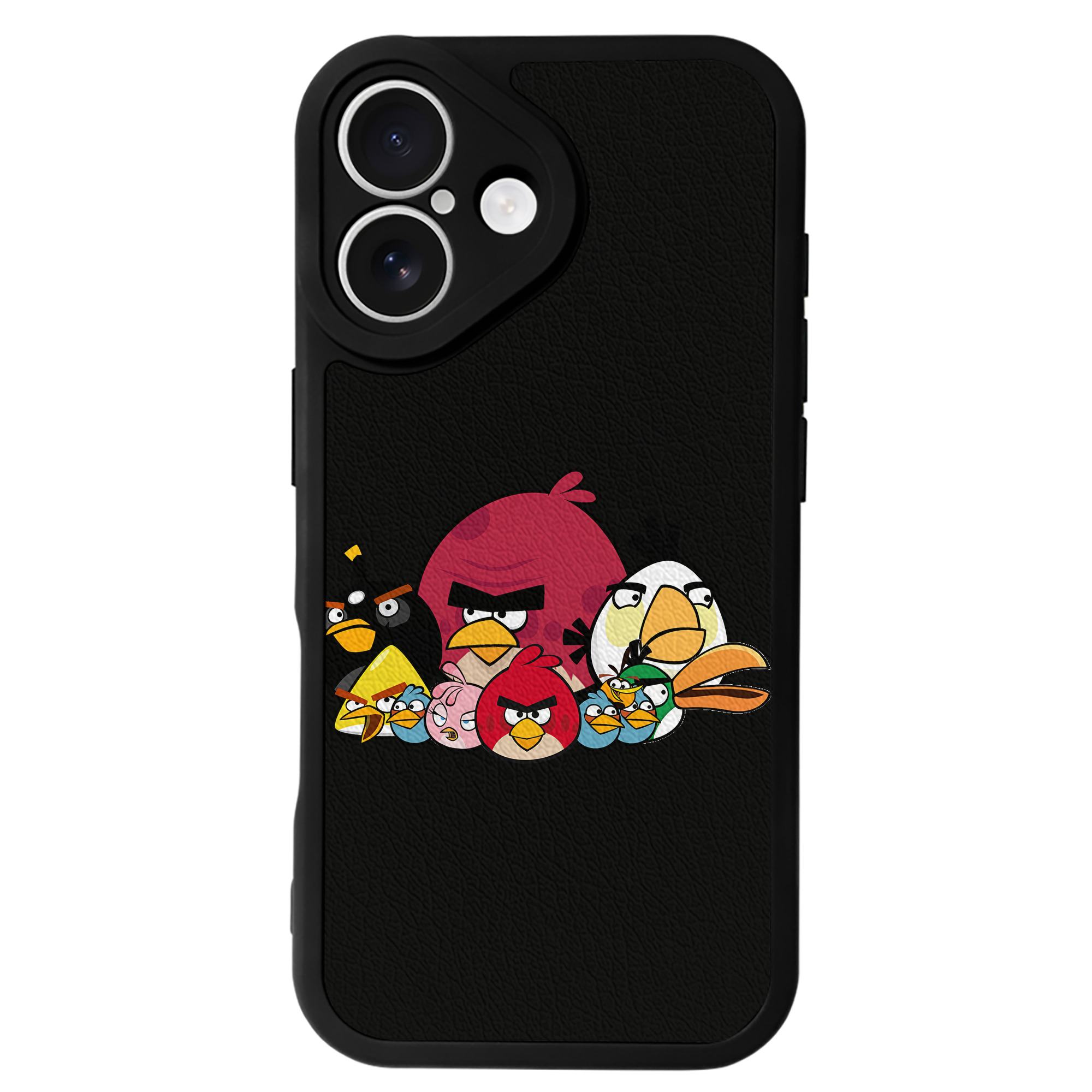 （画像用） Angry Birds アングリーバード 【iPhone 16シリーズ対応】シリコンスマホケース（レザー調） 材質：シリコン